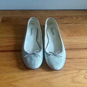 Repetto Cendrillon Ballet Flats - Silver Iridescent, Size 38.5 (EU)